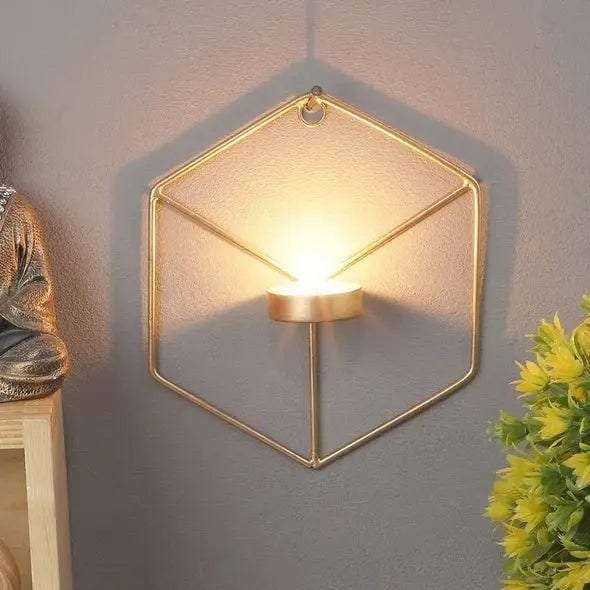 Hexagon Tealight Wall Hanging- Set of 4 Writings On The Wall Tealight Holder