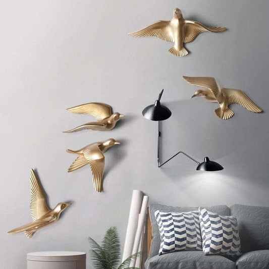Metal Birds Wall Hanging - Set of 5 Writings On The Wall Wall Hanging