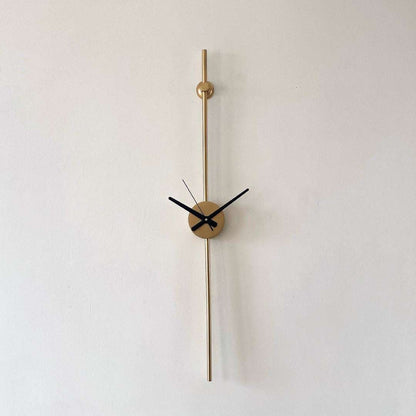 Minimal Slim Gold Wall Clock Writings On The Wall Metal Wall Clock