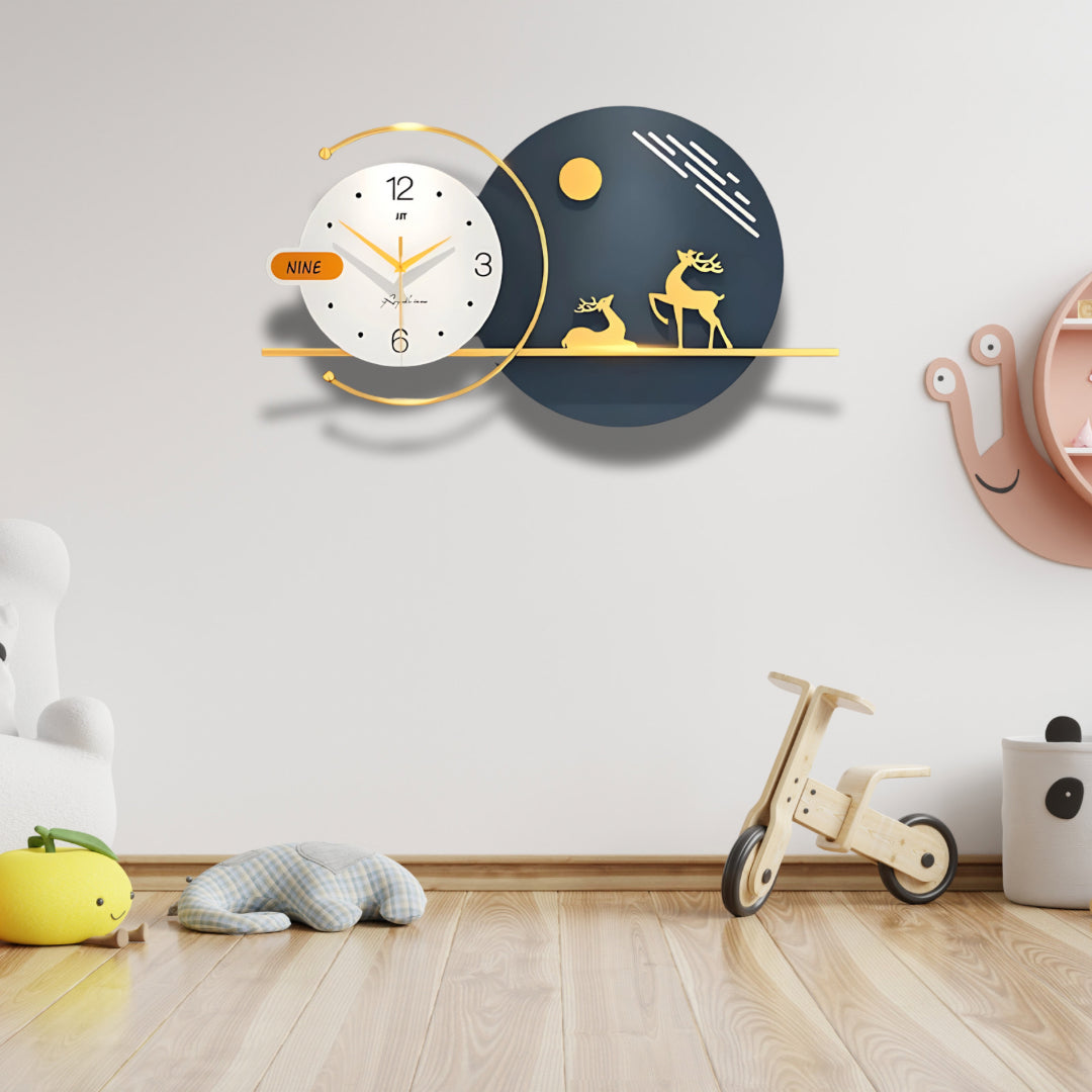 White and Grey Designer Wall Clock Writings On The Wall Wall Clock