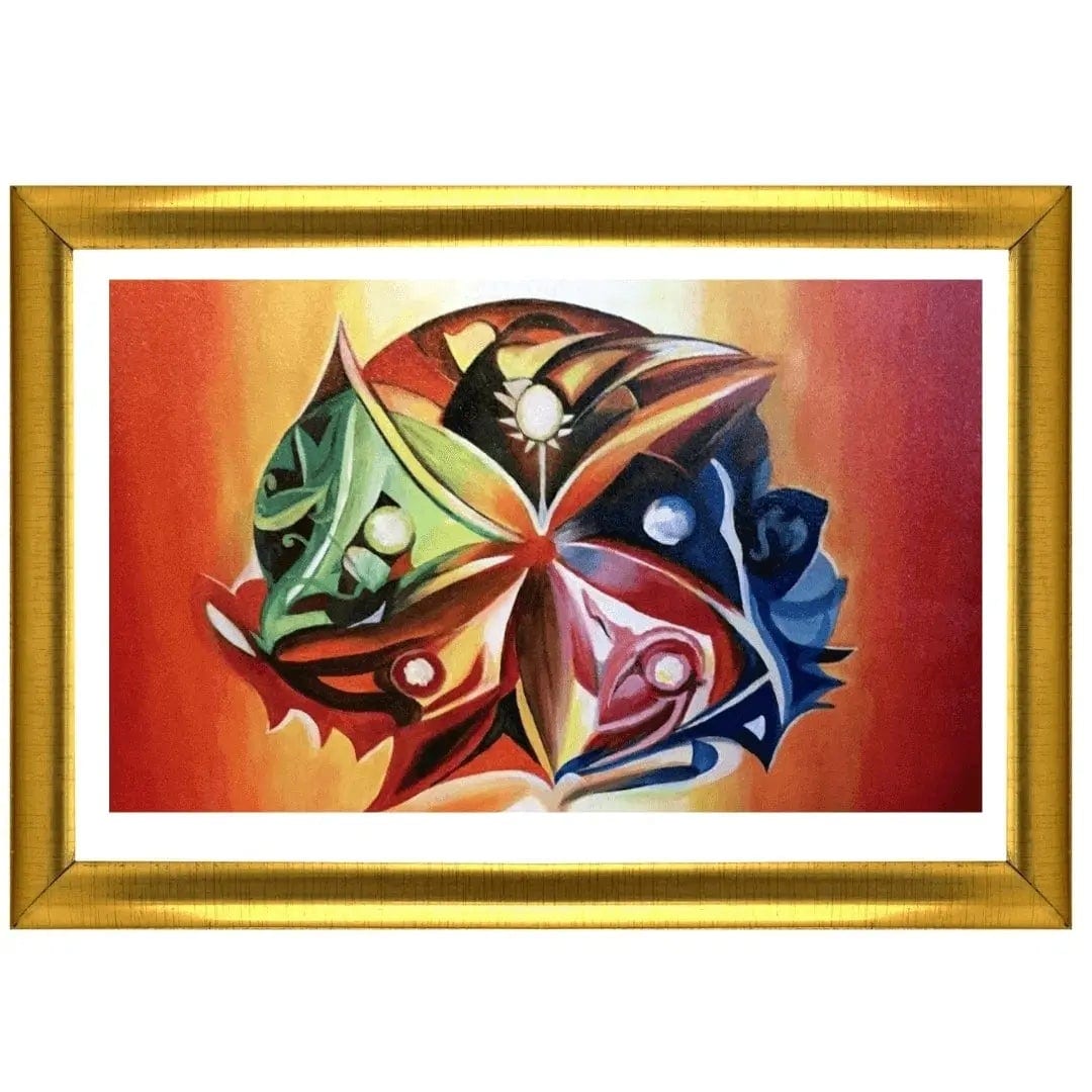 Panch Bhoota - Oil Painting on Canvas Oil Painting Writings On The Wall