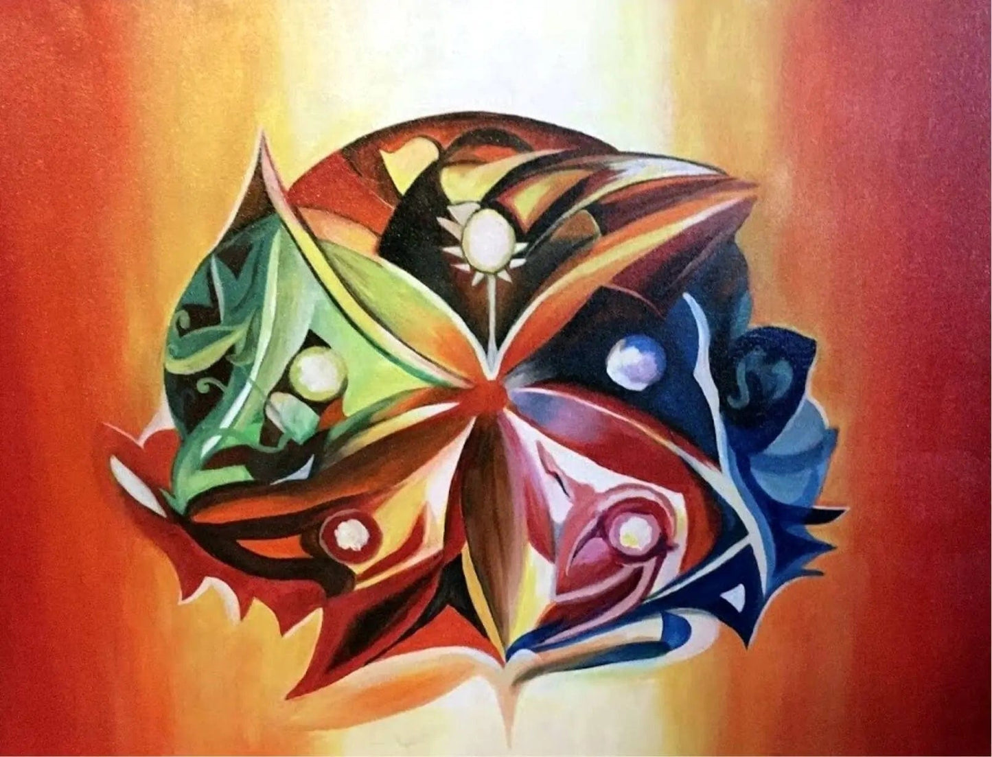 Panch Bhoota - Oil Painting on Canvas Oil Painting Writings On The Wall