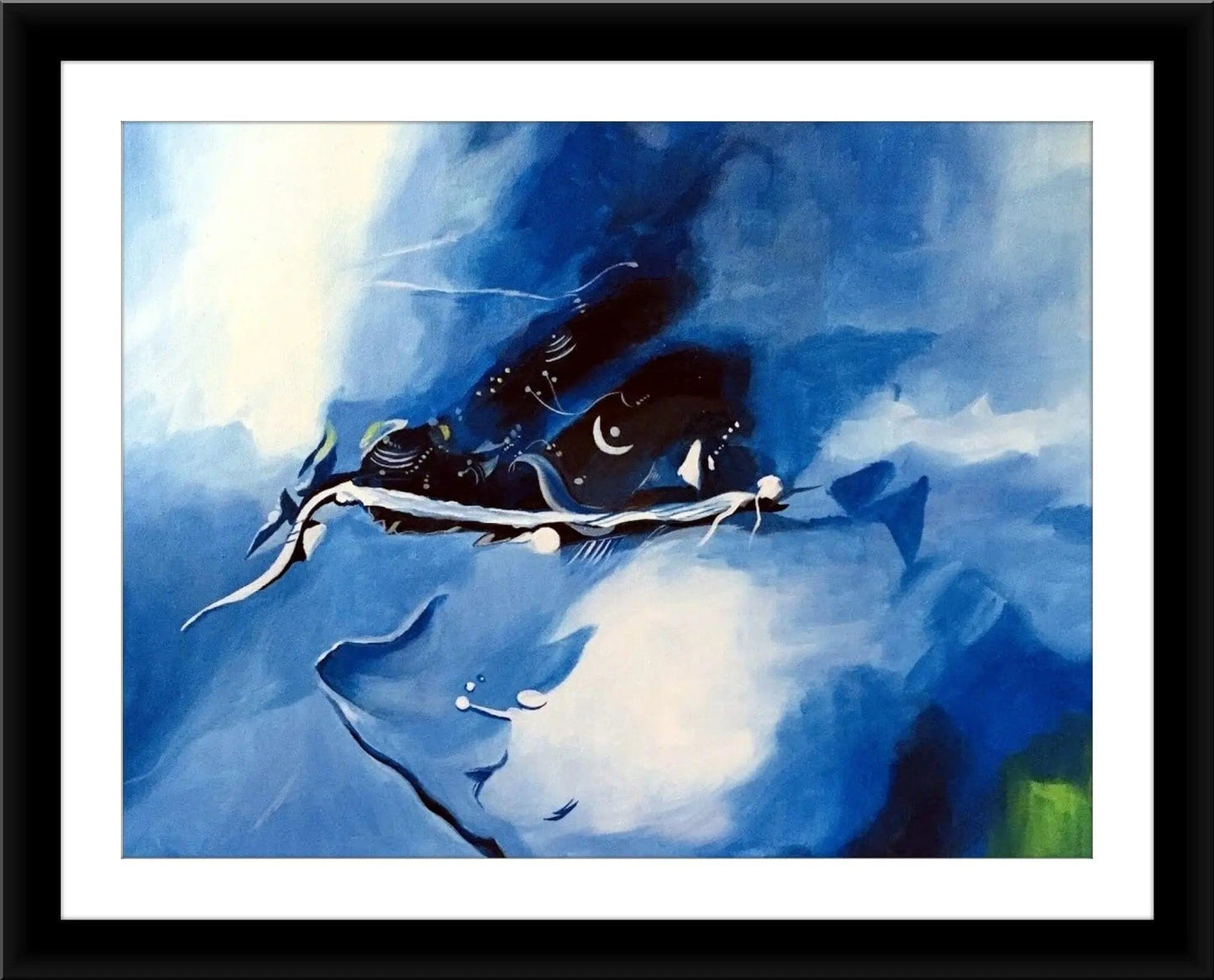 The Blue Heaven - Oil Painting on Canvas Oil Painting Writings On The Wall