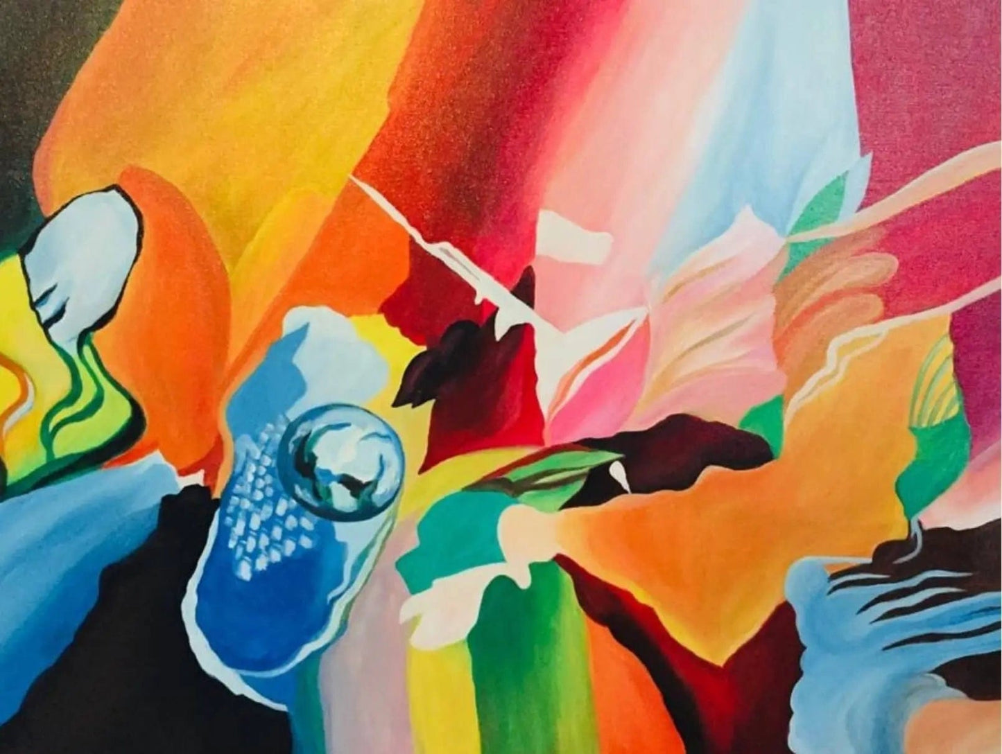 The Global Hunt - Oil Painting on Canvas Oil Painting Writings On The Wall