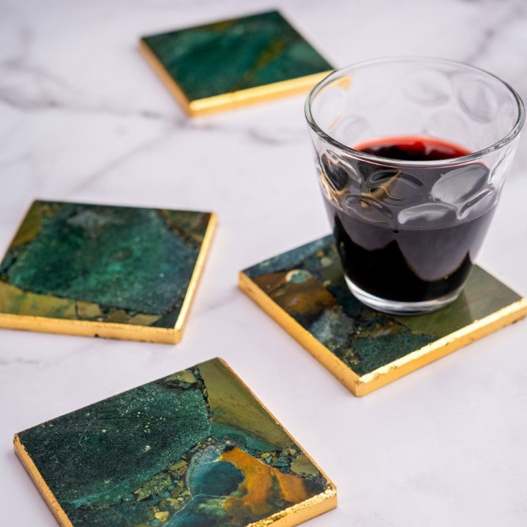 Gemstone Coasters Writings On The Wall