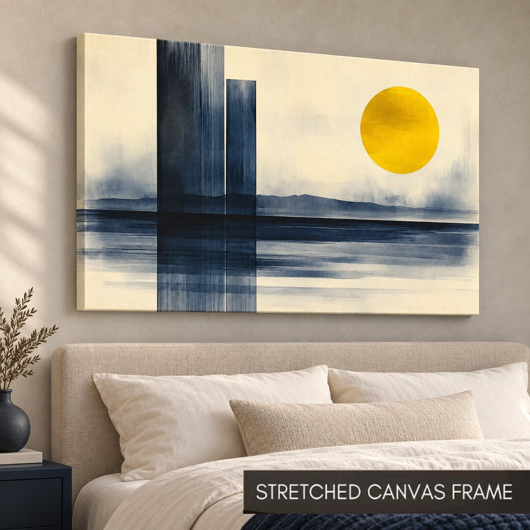 Sunlit Skyline Painting - Art Print