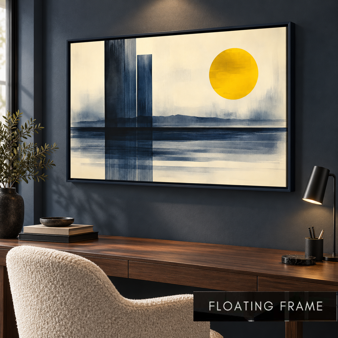 Sunlit Skyline Painting - Art Print