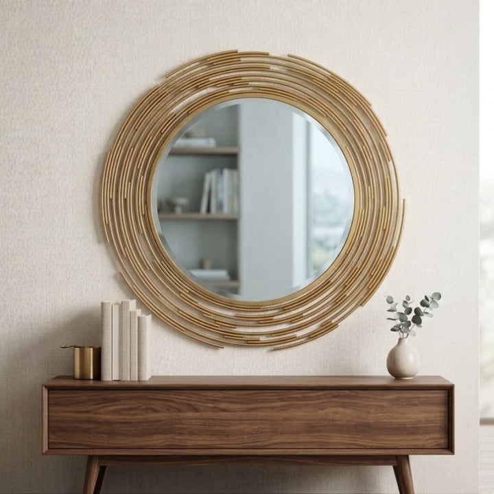 Round Dashes Wall Mirror