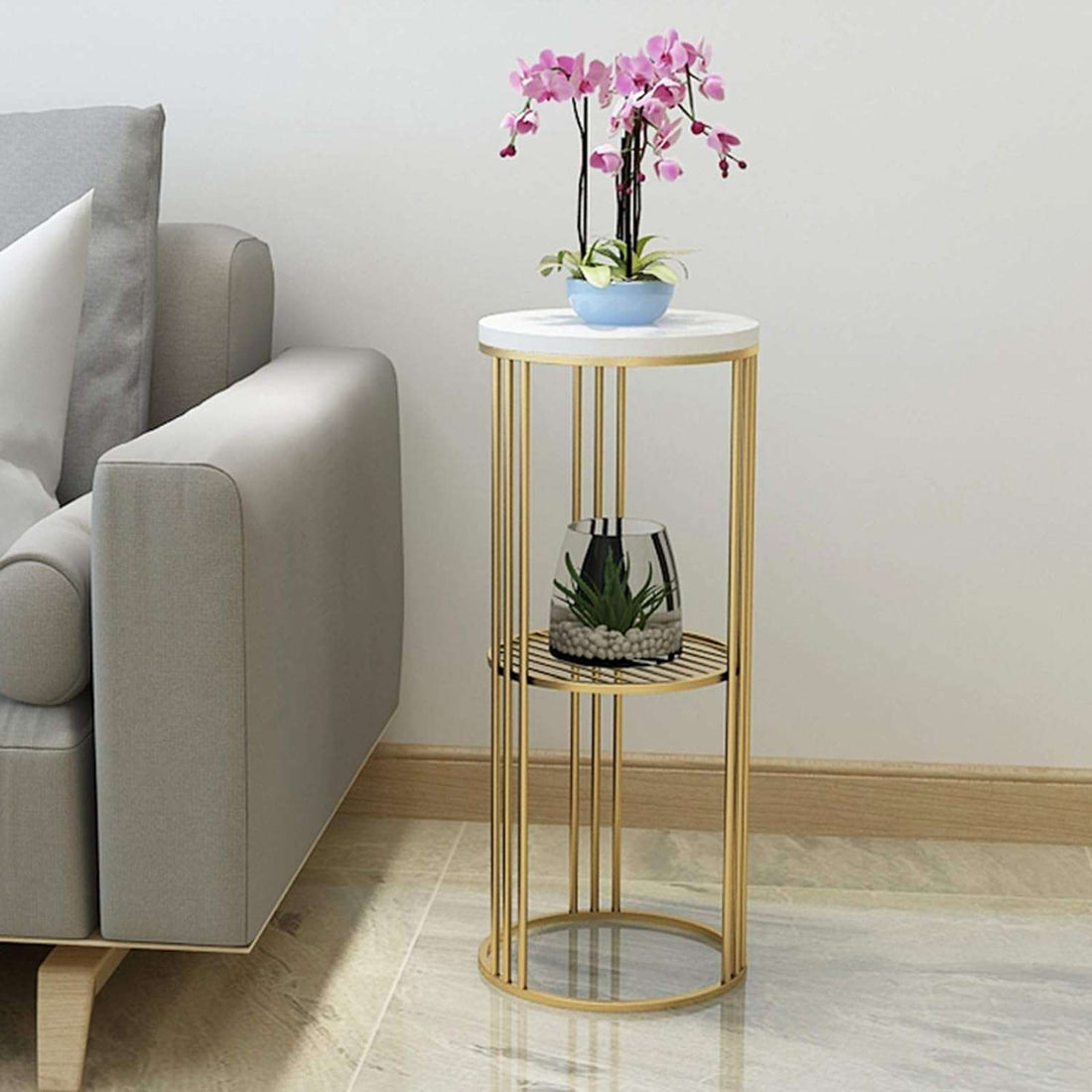 2-Tier Long Pot Planter Stand - Style 1 Writings On The Wall side table