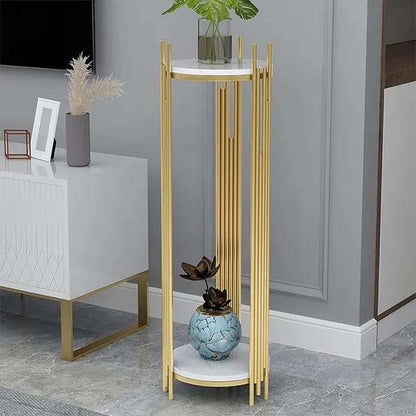 2-Tier Long Pot Planter Stand - Style 2 Writings On The Wall side table