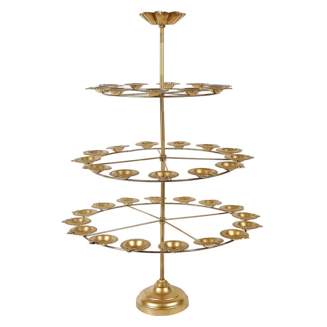 3-Tier Detachable Urli Stand Writings On The Wall Diya Urli