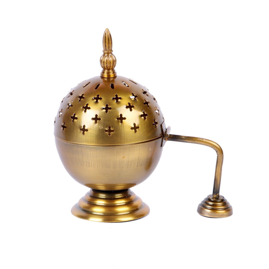 Round Metal Lobaan with Handle