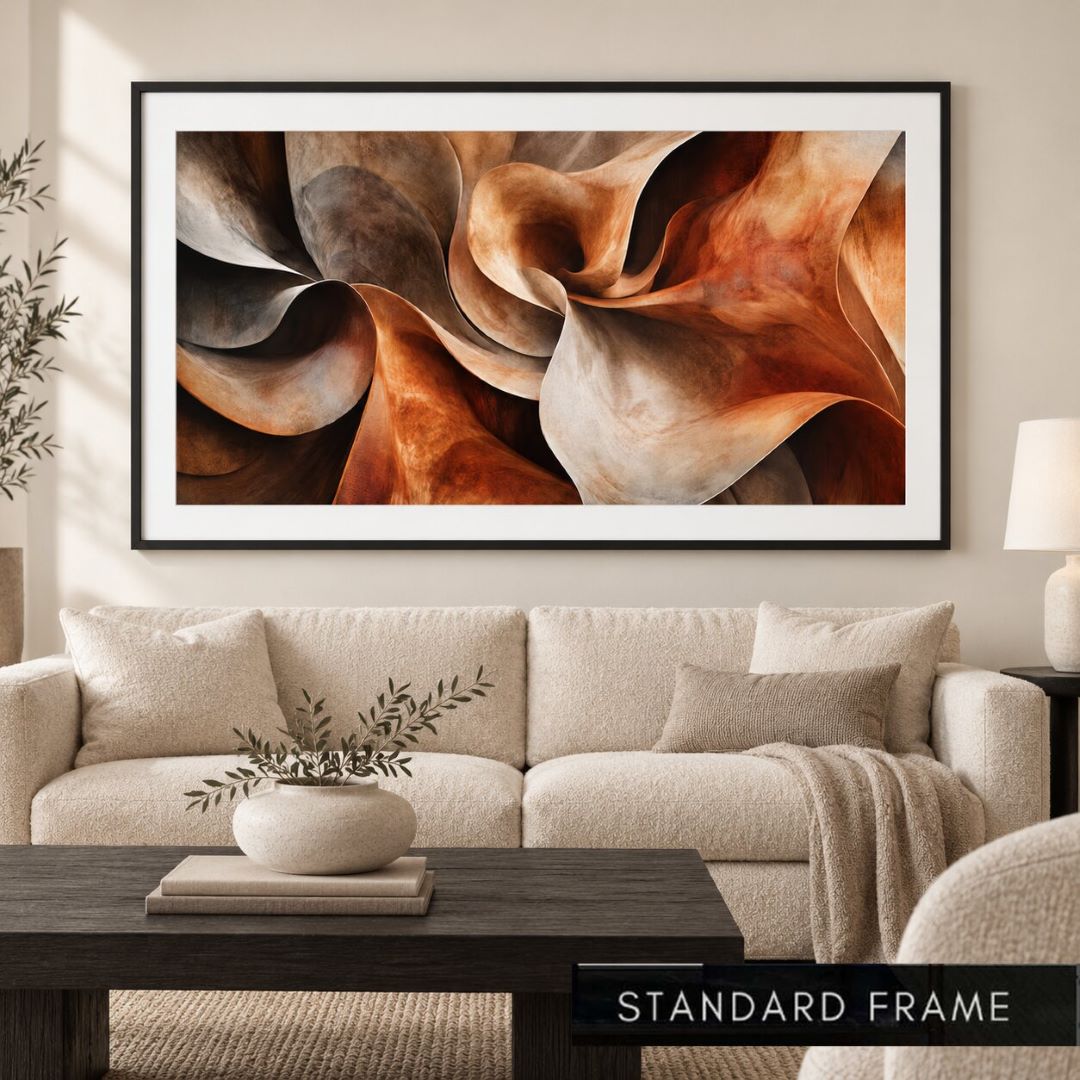 Earthfold Sculptural Abstract Painting - Art Print