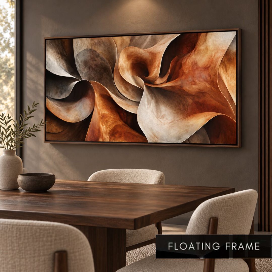 Earthfold Sculptural Abstract Painting - Art Print