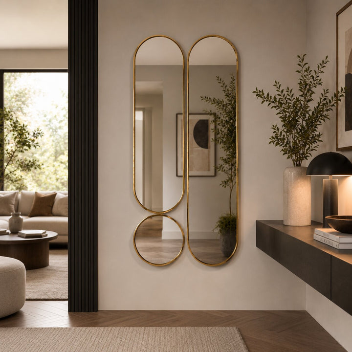 Full Length Decorative Wall Mirror - Set of 3