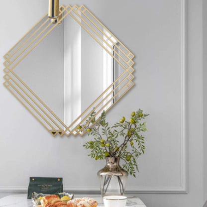 Designer Geometric Wall Mirror