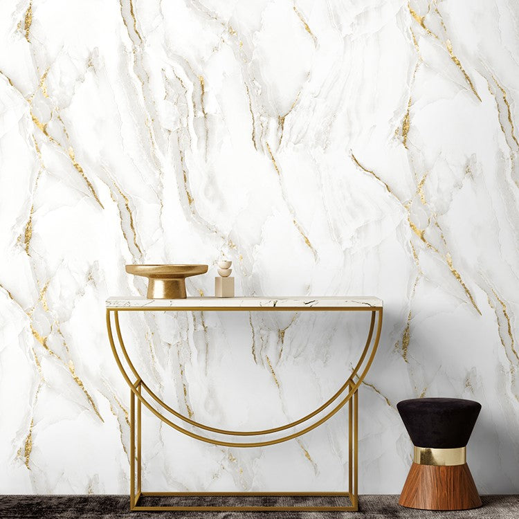 Marble Silk - White Wallpaper