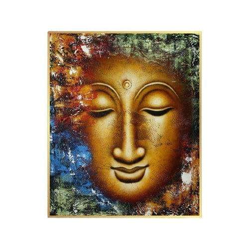 Abstract Gold Buddha Handmade Acrylic Painting Writings On The Wall Oil Painting