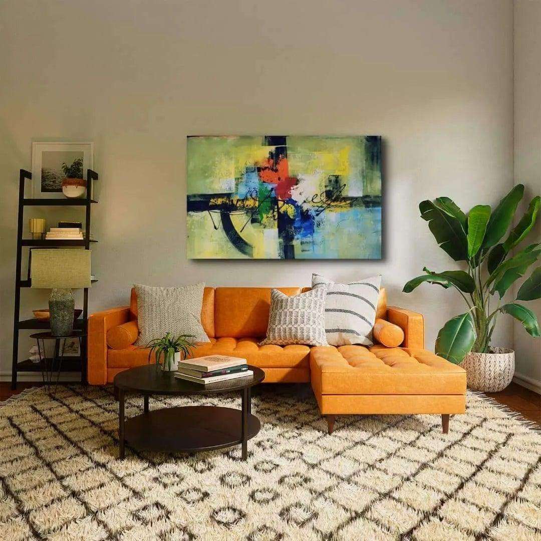 Abstract Oil Painting Writings On The Wall Oil Painting