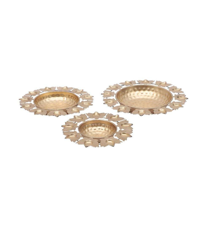 Akhand Diya Urli Set of 3 Writings On The Wall Diya Urli