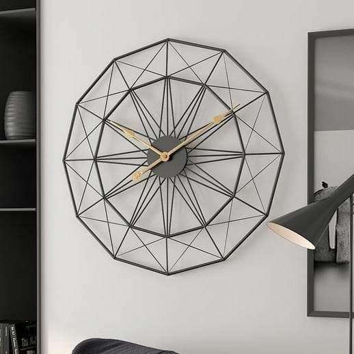 Black Diamond Wall Clock Writings On The Wall Metal Wall Clock