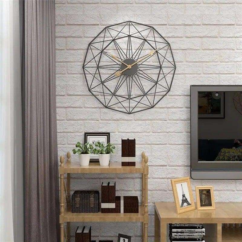 Black Diamond Wall Clock Writings On The Wall Metal Wall Clock