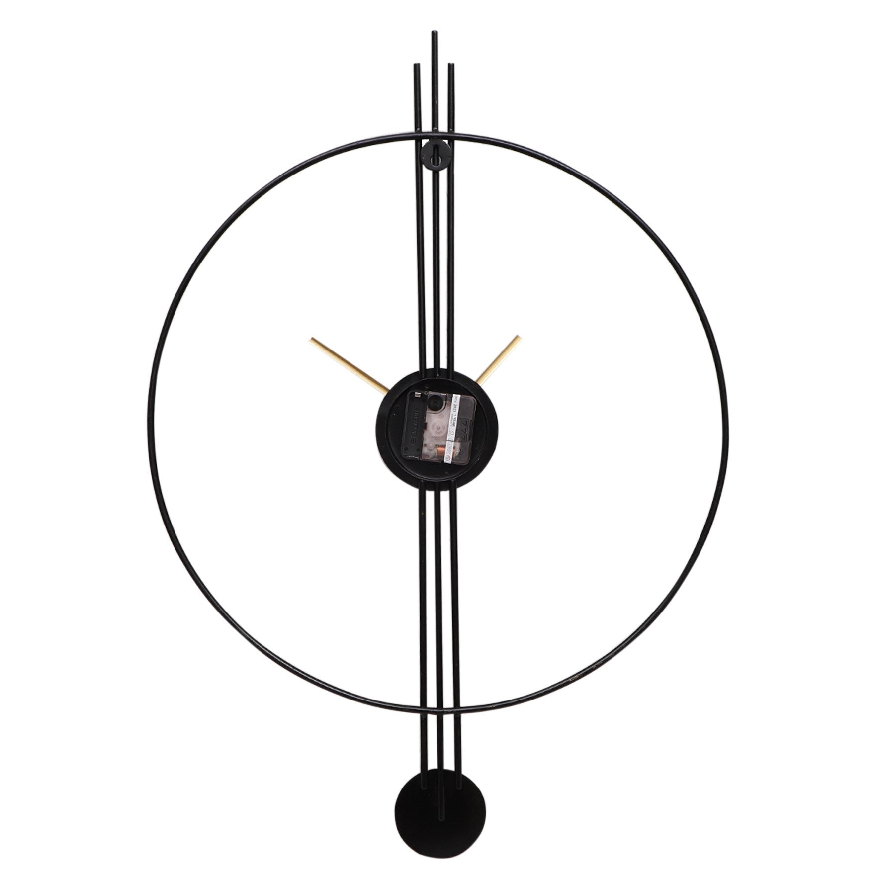Black & Gold Designer Stripes Wall Clock Writings On The Wall Metal Wall Clock