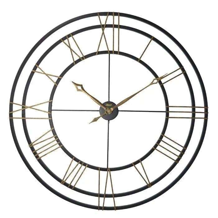 Black & Gold Double Layer Wall Clock Writings On The Wall Metal Wall Clock