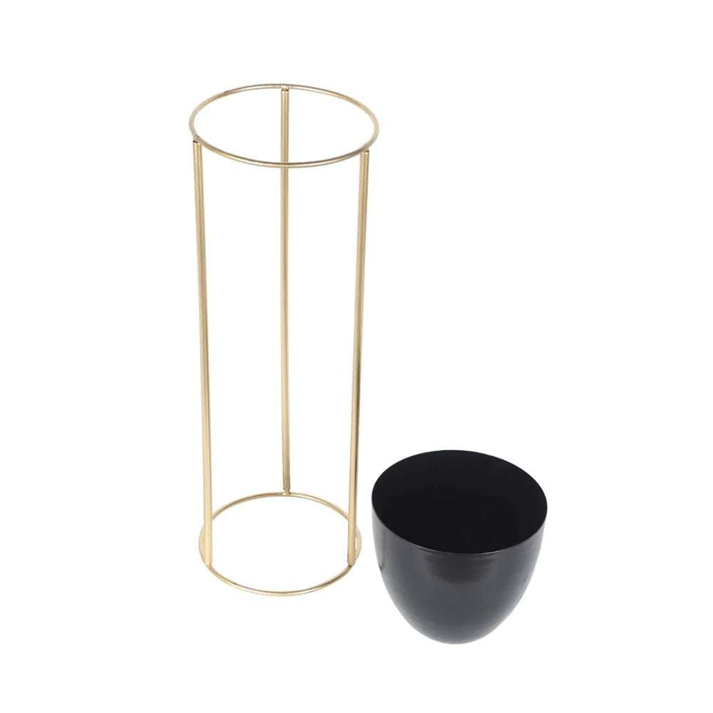 Capsule Golden and Black Floor Planter - Set of 3 Writings On The Wall home decor