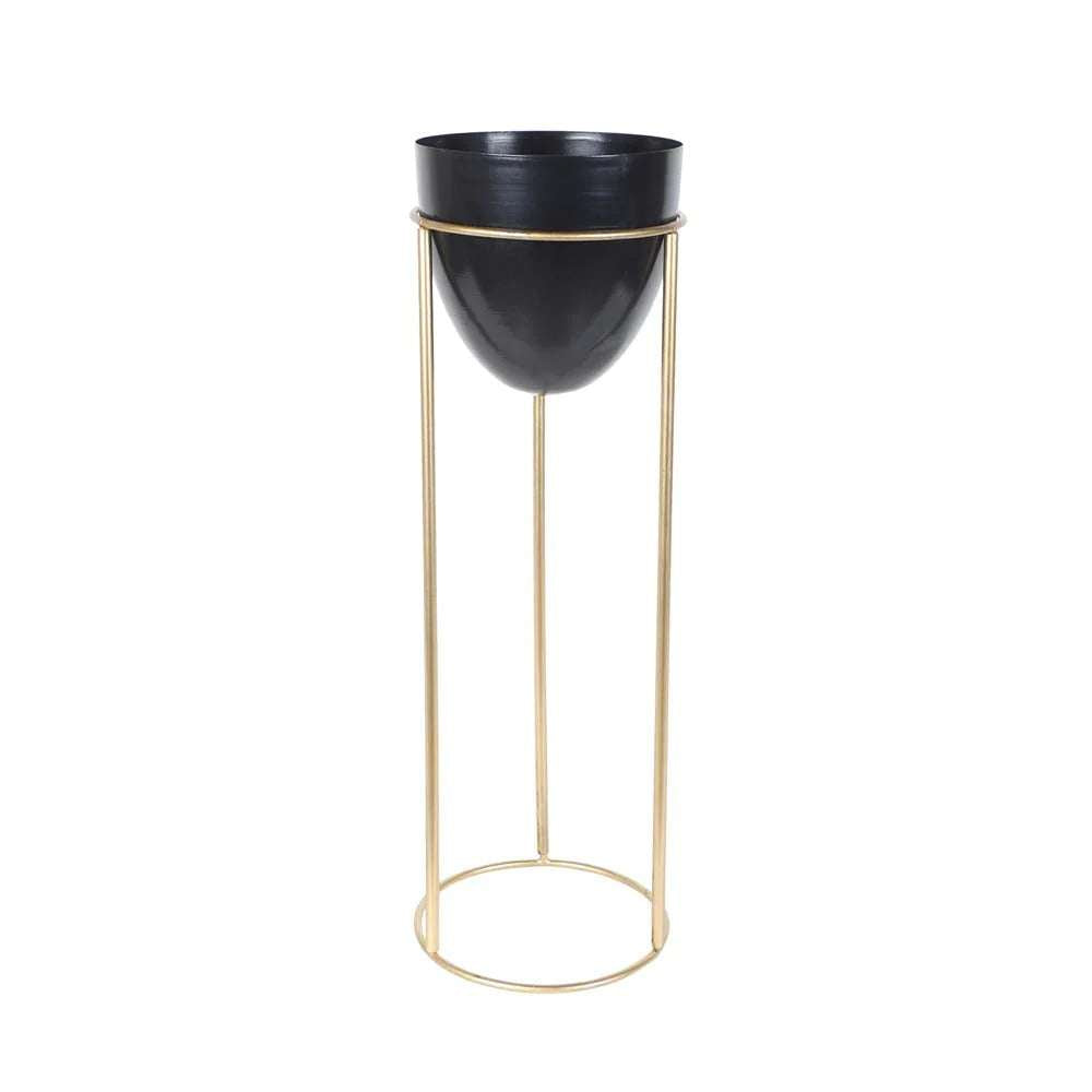 Capsule Golden and Black Floor Planter - Set of 3 Writings On The Wall home decor