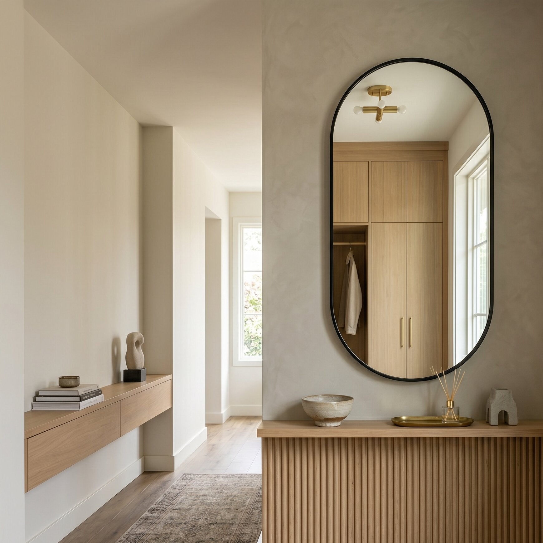 Full Length Sleek Designer Capsule Wall Mirror