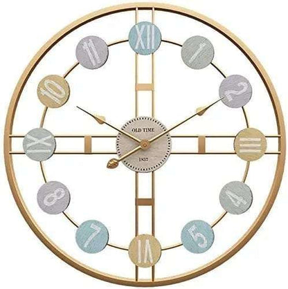 Colorful Numbers Wall Clock Writings On The Wall Metal Wall Clock