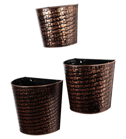 Copper & Black Hammered Wall Planter - Set of 3 Writings On The Wall home decor