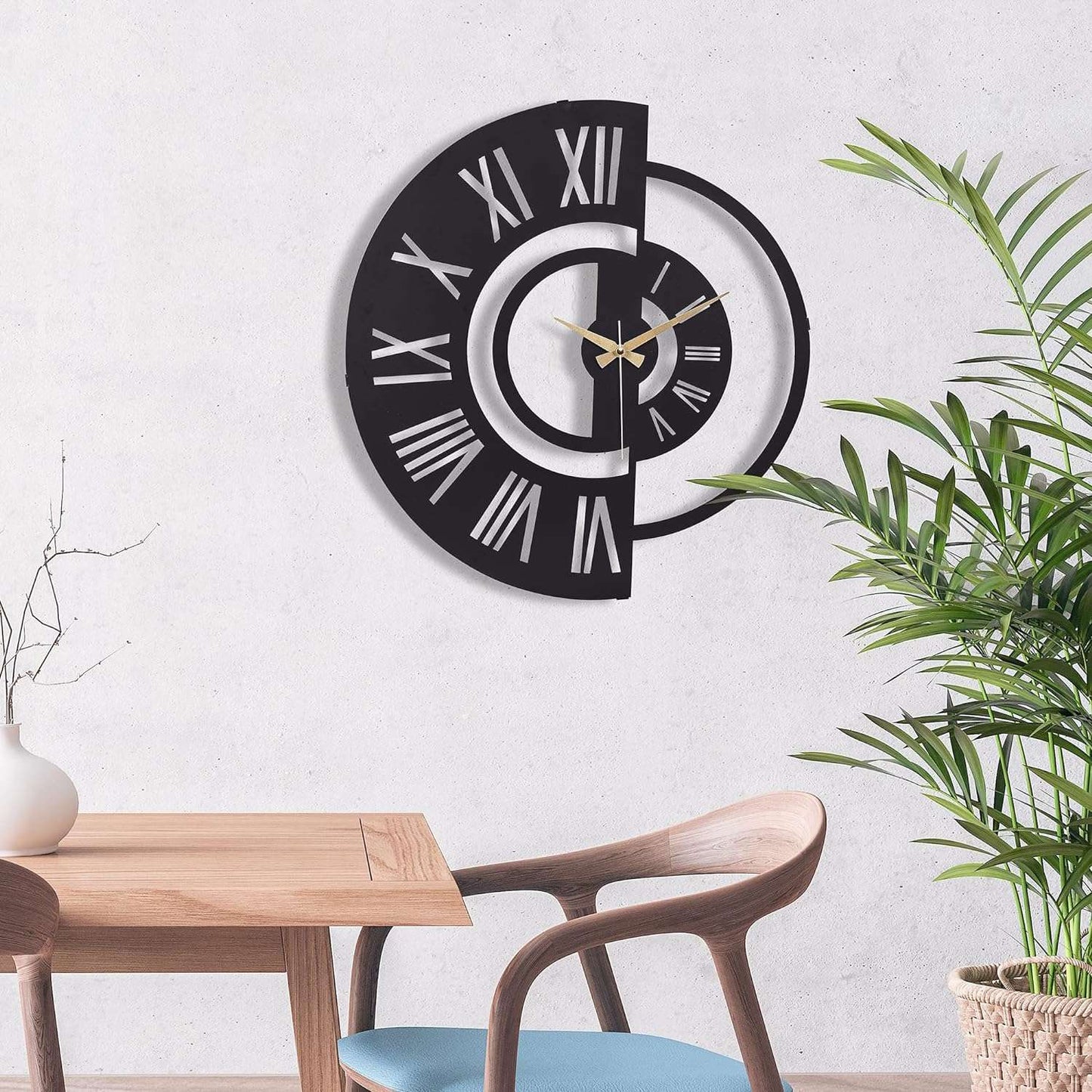 Designer Cutout Wall Clock Writings On The Wall Metal Wall Clock
