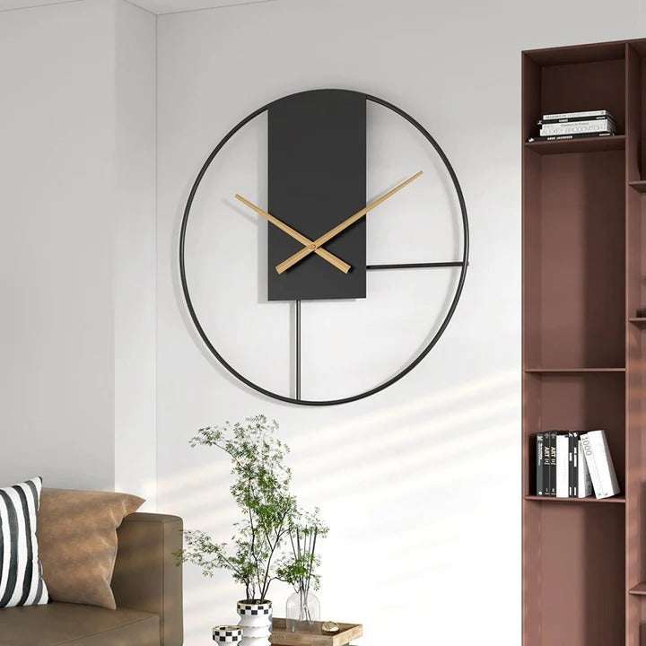 Designer Long Dial Wall Clock Writings On The Wall Metal Wall Clock