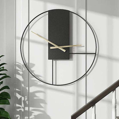 Designer Long Dial Wall Clock Writings On The Wall Metal Wall Clock