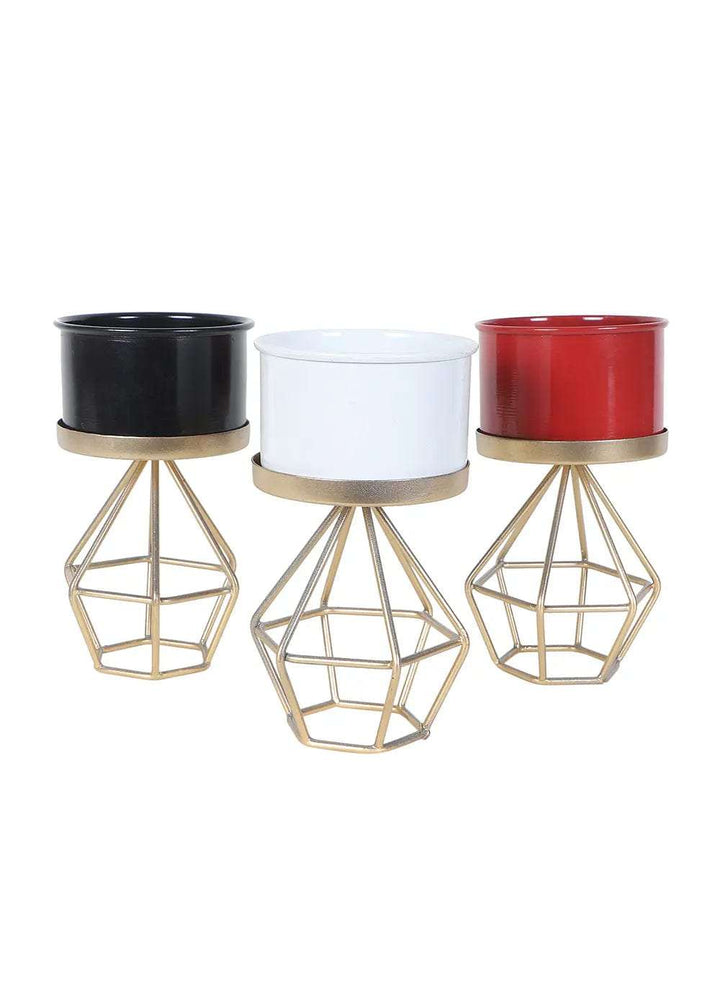 Diamond Colored Planter - Set of 3 Writings On The Wall home decor