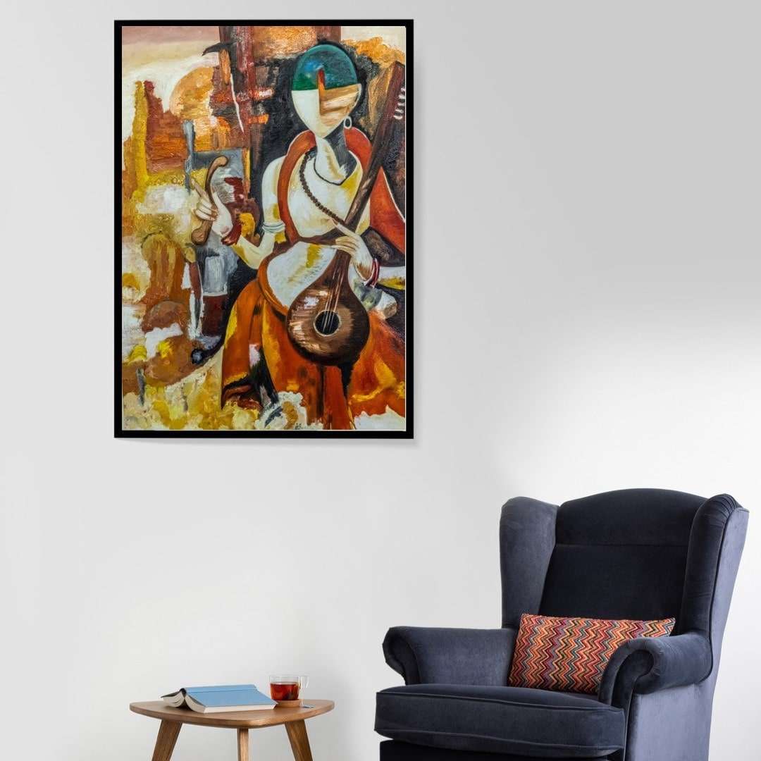 Diwani Handmade Oil Painting Writings On The Wall Oil Painting