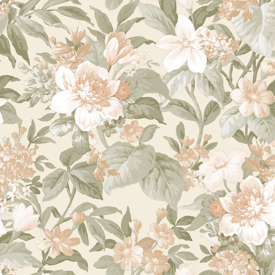 Flowers garden - Brown Wallpaper