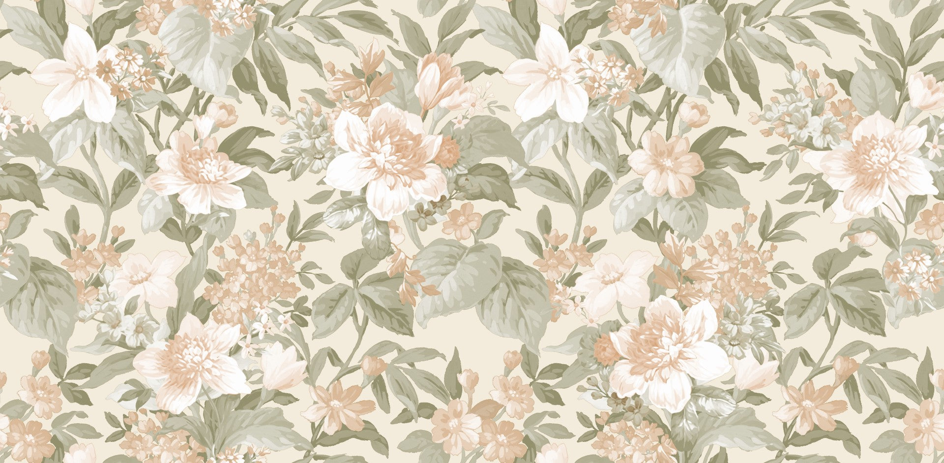 Flowers garden - Brown Wallpaper