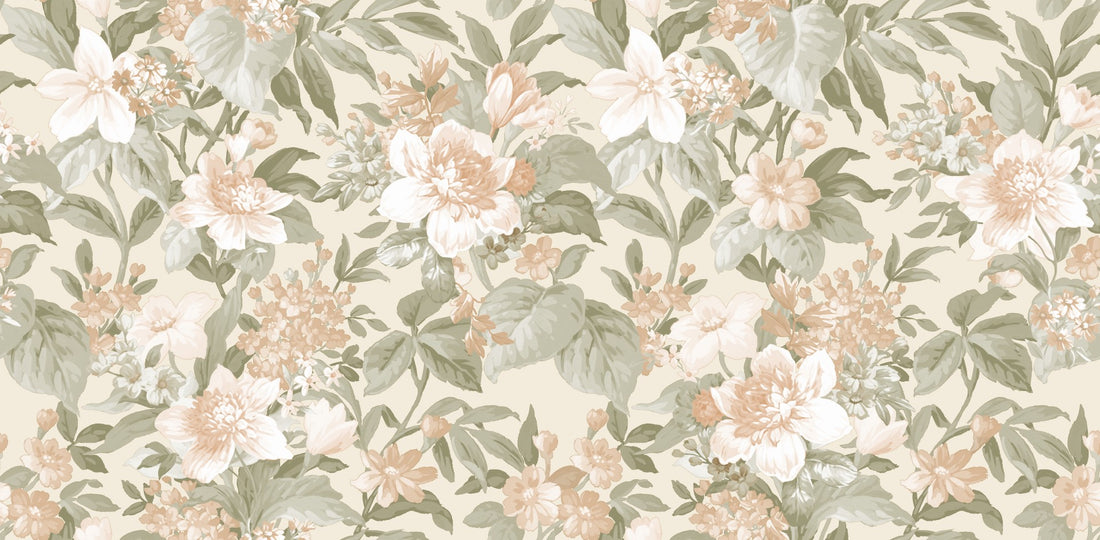 Flowers garden - Brown Wallpaper