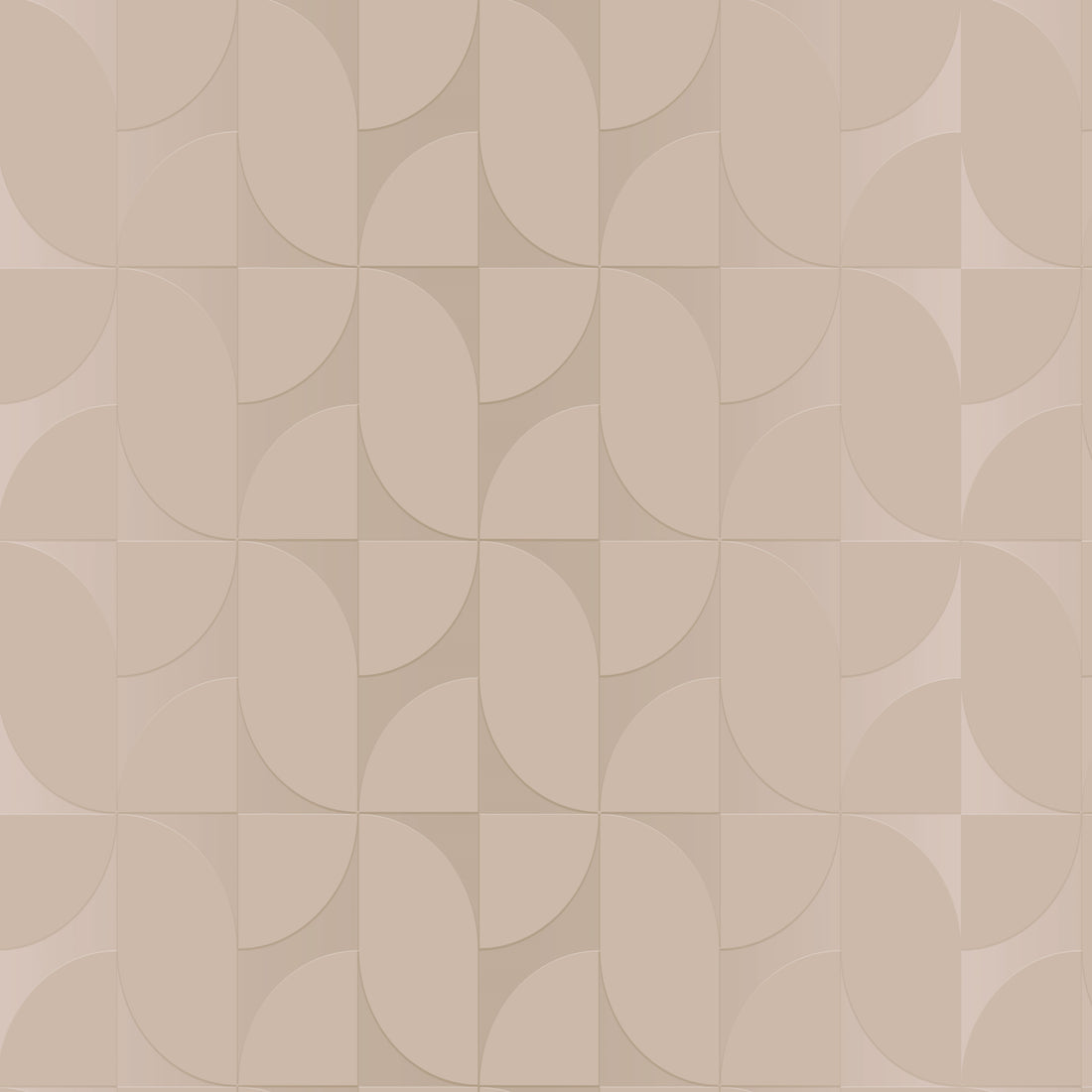 Fern Petals - Beige Wallpaper