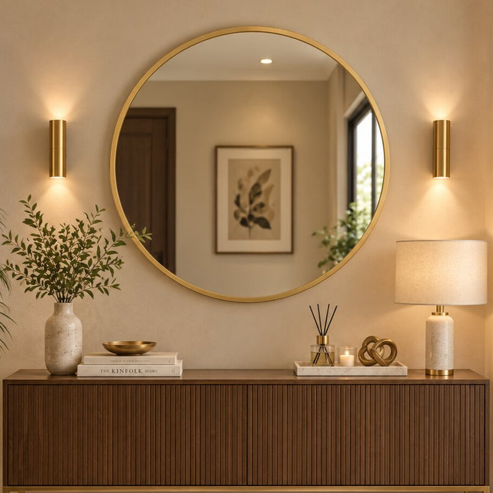 Minimal Round Wall Mirror