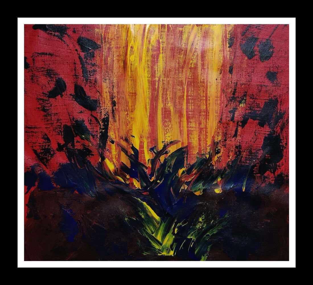 Fire Within - Acrylic on canvas painting Writings On The Wall Oil Painting