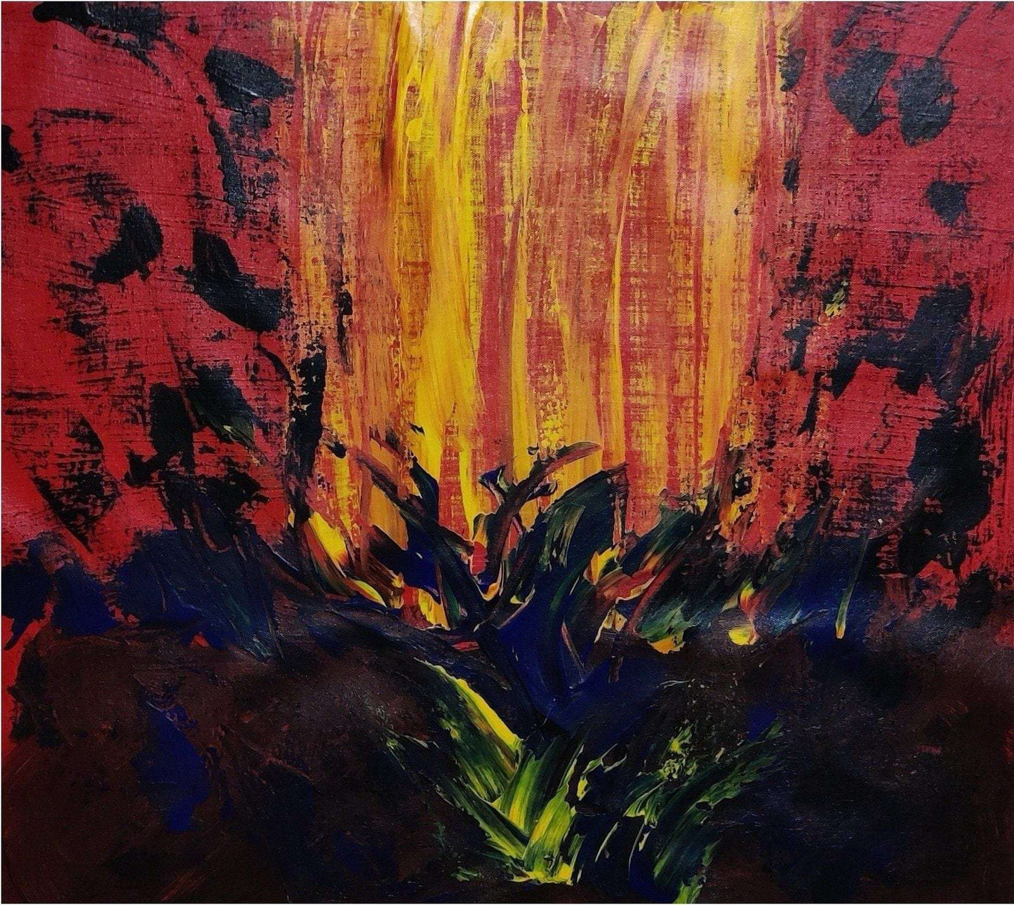 Fire Within - Acrylic on canvas painting Writings On The Wall Oil Painting