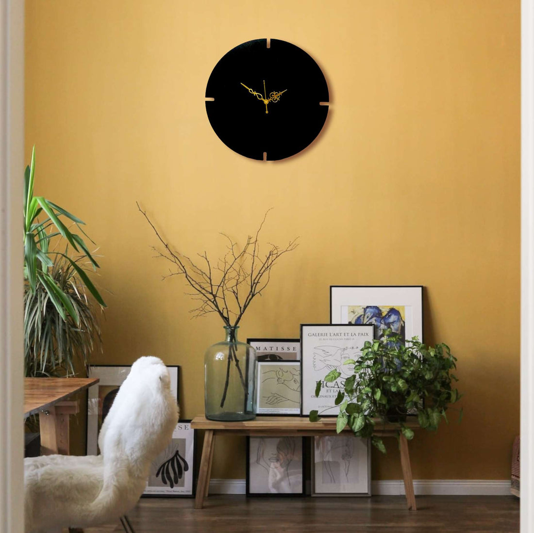 Full Moon Designer Wall Clock Writings On The Wall Metal Wall Clock