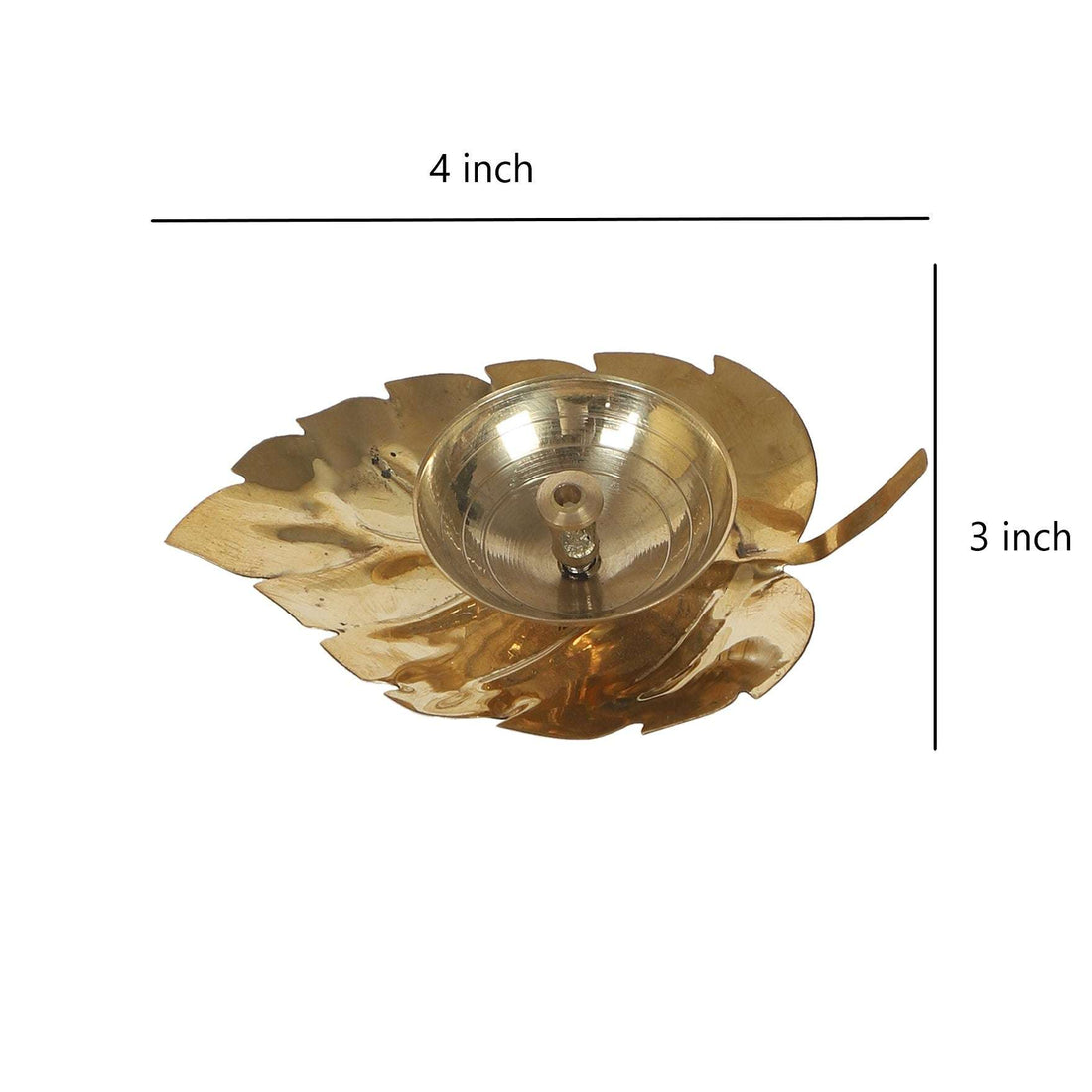 Golden Leaf Brass Diya Writings On The Wall Diya Urli