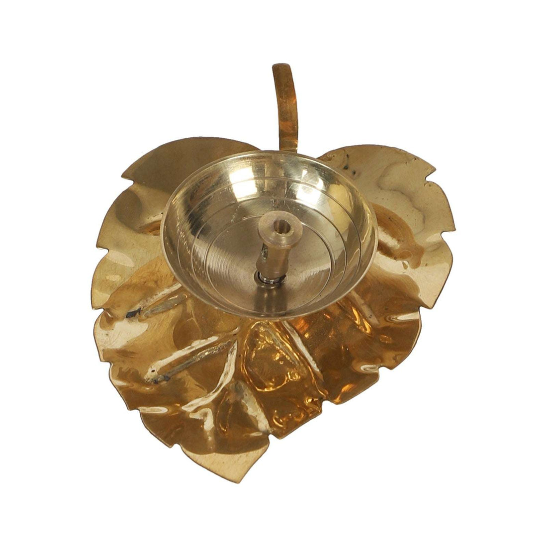 Golden Leaf Brass Diya Writings On The Wall Diya Urli