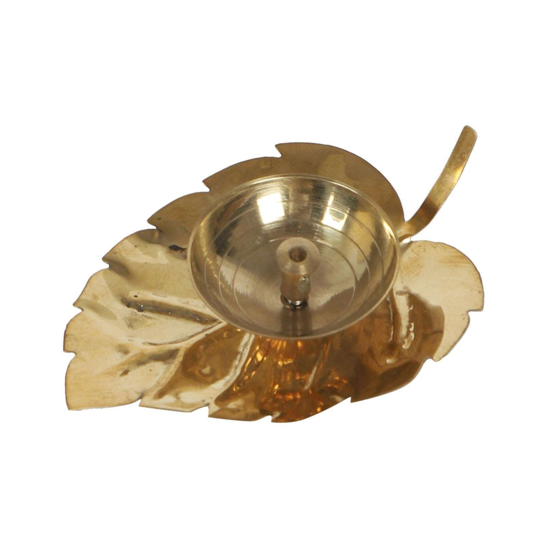 Golden Leaf Brass Diya Writings On The Wall Diya Urli