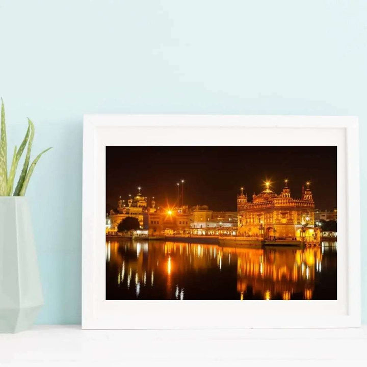 Golden Temple Painting Writings On The Wall Canvas Print